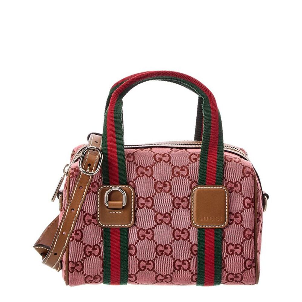Gucci Mini Gg Canvas & Leather Handbag, Pink